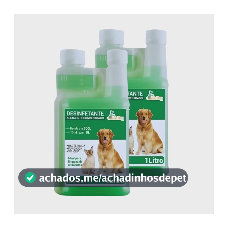 Kit 2 Desinfetante Pet 1l Concentrado Herbal +15 Bedog