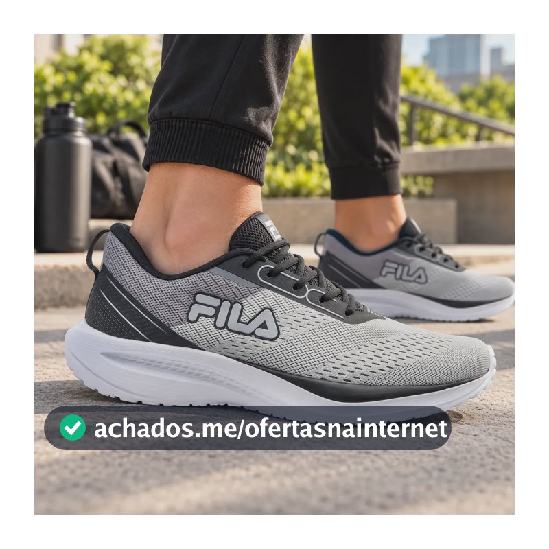Tênis Fila Masculino Rise Up Esportivo Treino Original Cinza/grafite Liso 39 39