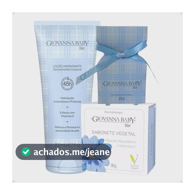 Giovanna Baby Blue Kit: Hidratante 200ml, Colônia 20ml E Sab Tipo De Embalagem Kit Azul