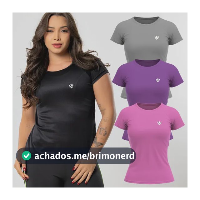 Kit 4 Blusas Feminina Fitness Dry Fit  Camiseta Academia