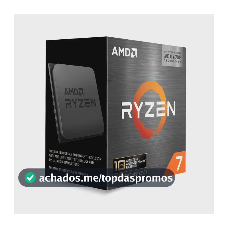 Processador Amd Ryzen 7 5800x3d, 4.5ghz Turbo,cache 96mb Am4