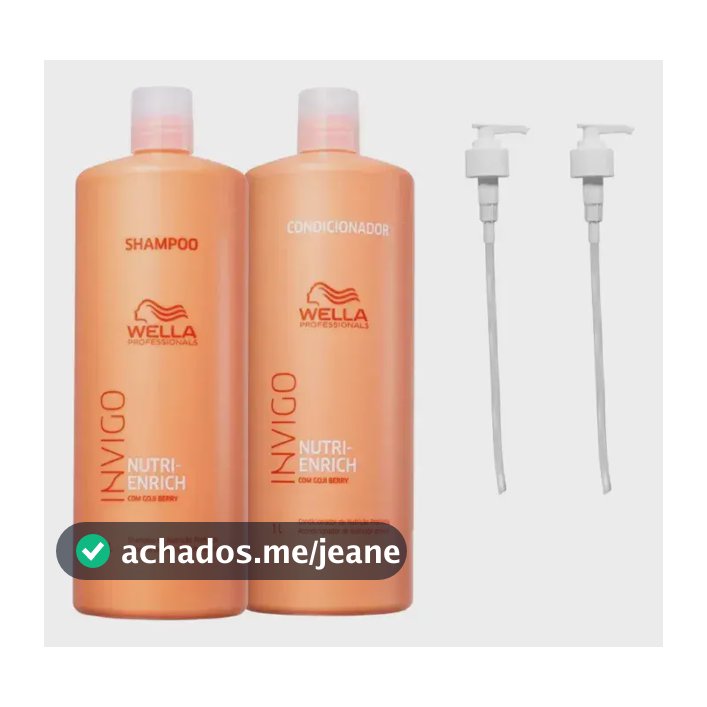 Kit Wella Invigo Nutri Enrich Shampoo 1000ml + Cond 1000ml