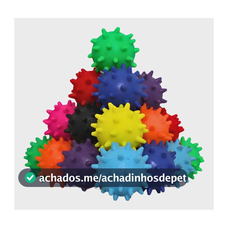 Bolinhas para Cachorro Big Bull Pet Kit 7 Peças Borracha Maciça 5cm Coloridas