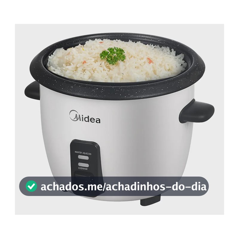 Panela De Arroz Elétrica Midea 7 Xícaras Cozimento Á Vapor Com Tampa De Vidro