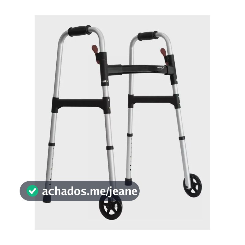 Andador ortopédico Mercur BC1547 ANDADOR COM RODAS prateado