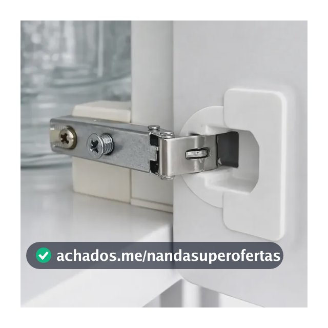 Kit 4 Un Dobradiça Armário Aço Caneco  26 Mm Baixa / Reta