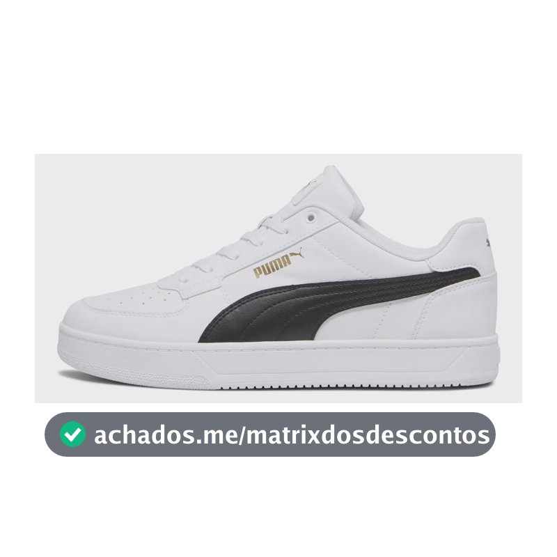 Tênis Puma Caven 2.0 Bdp Puma Branco E Preto 40 Br