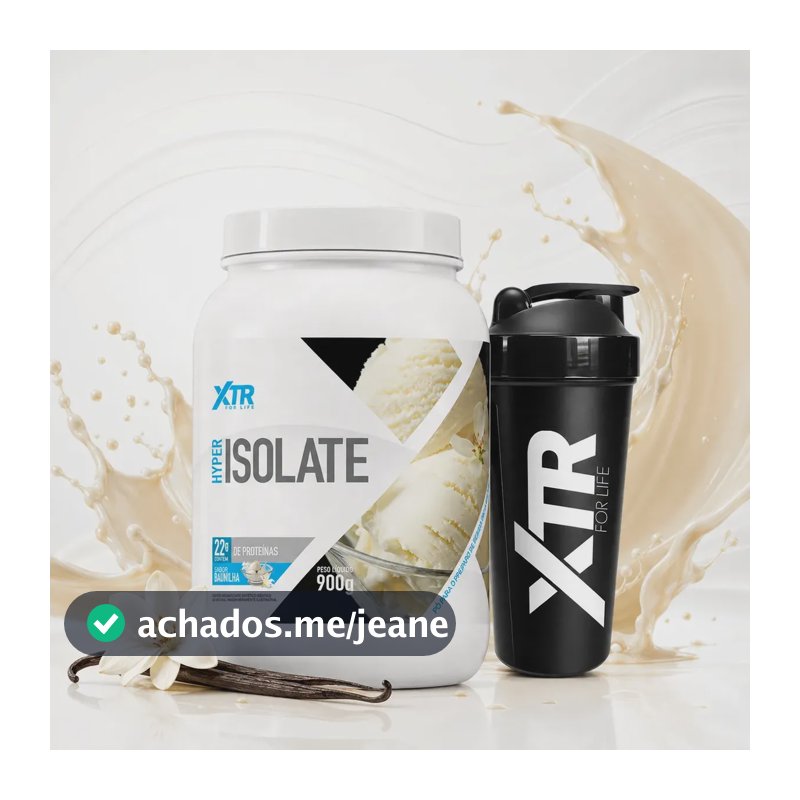 Proteína Isolada Whey Hyper Isolate Sem Lactose Sem Glúten 900g Baunilha XTR
