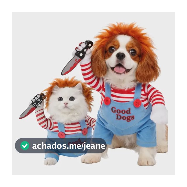 Fantasias De Cachorro E Gato Roupa Halloween Chucky Para Pet
