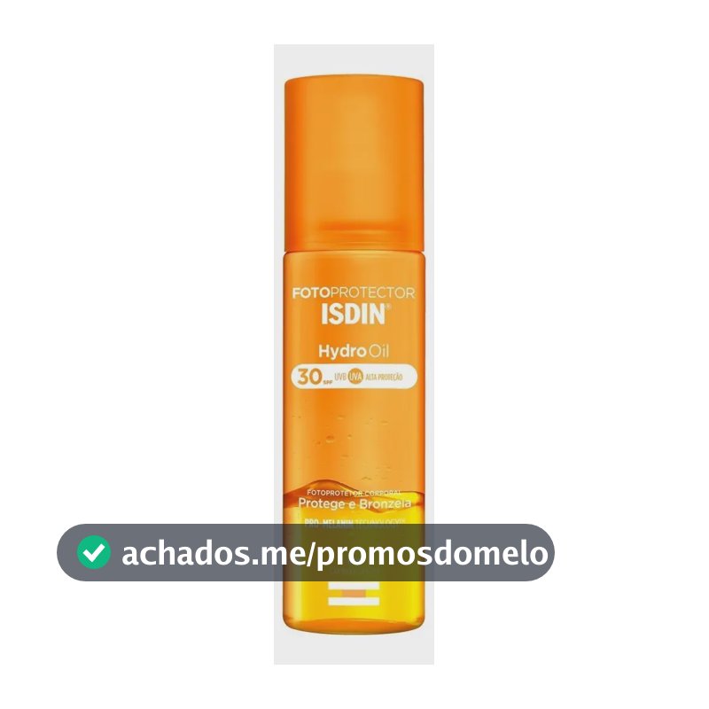 Protetor Solar Corporal e Bronzeador Isdin HydroOil FPS 30 200ml