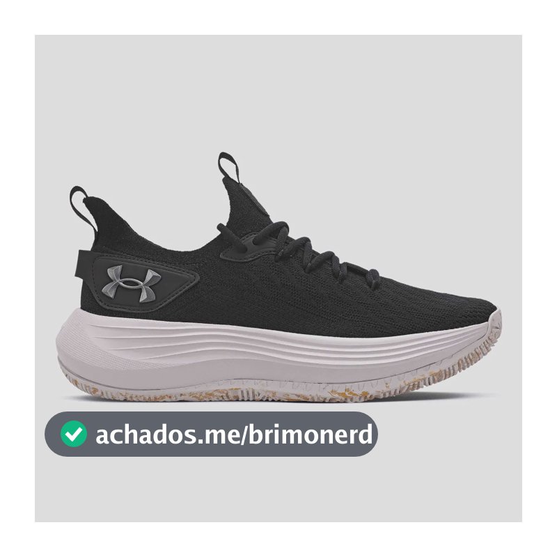 Tênis Masculino Hooper Under Armour Black/white/metpewter Liso 39