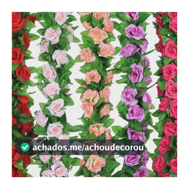 Corrente De Rosas 2 Metros Trepadeira Artificial Folhagem