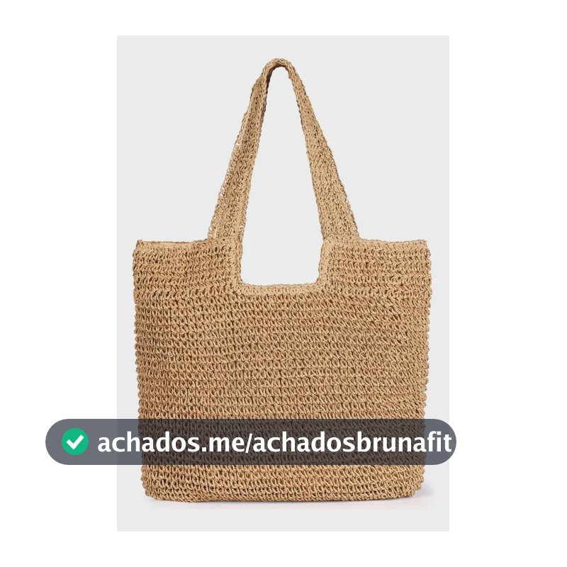 Bolsa de praia de palha, bolsa feminina, bolsa H