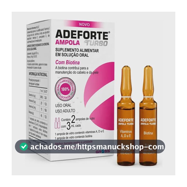 Adeforte Turbo + Biotina 3ml Suplemento Alimentar Capilar