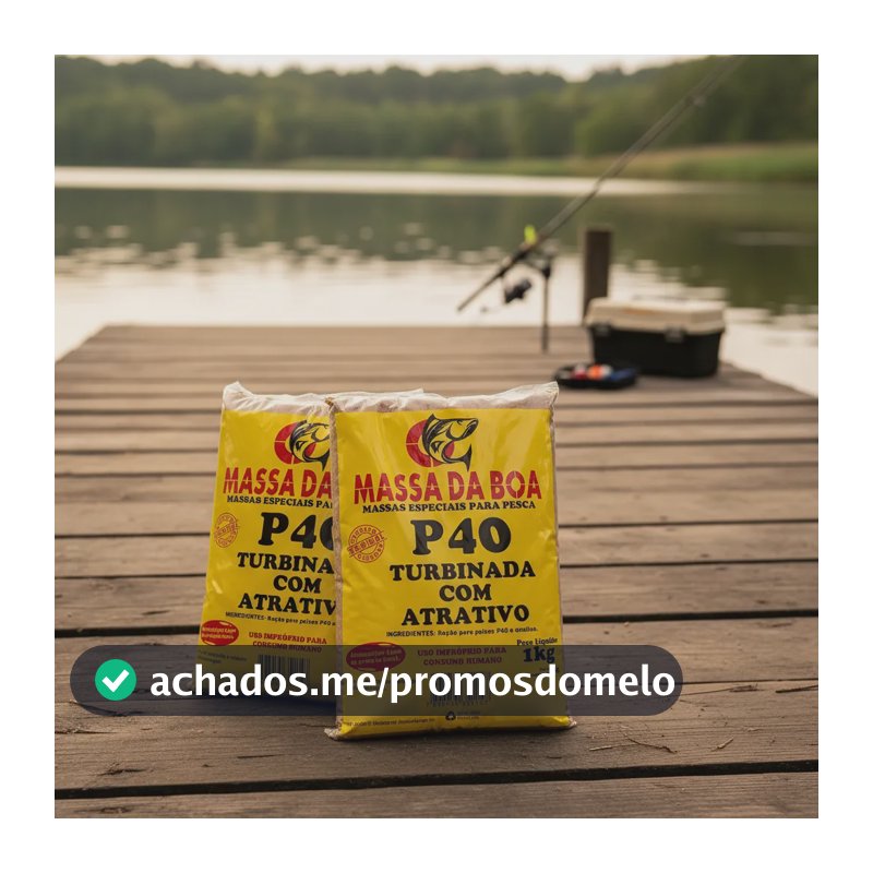 Massa De Pesca P40 Turbinada 1kg Com Atrativo Feromônio 1kg