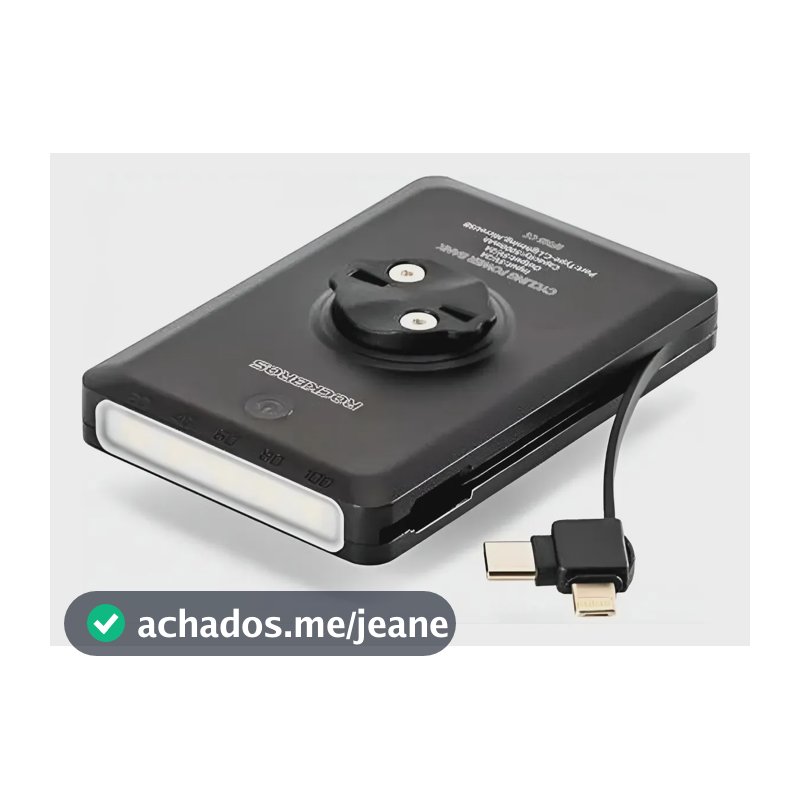 Luz Dianteira Rockbros Power Bank Suporte Ação Gps Preto