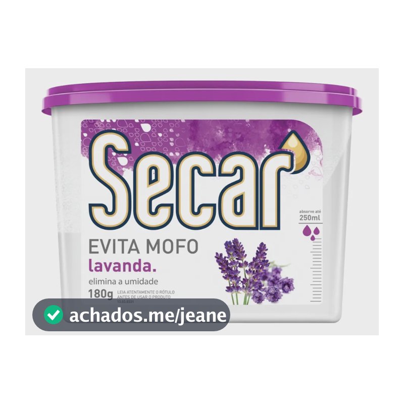 Desumidificador Evita Mofo Secar 180g Bolor Umidade Casa Lavanda