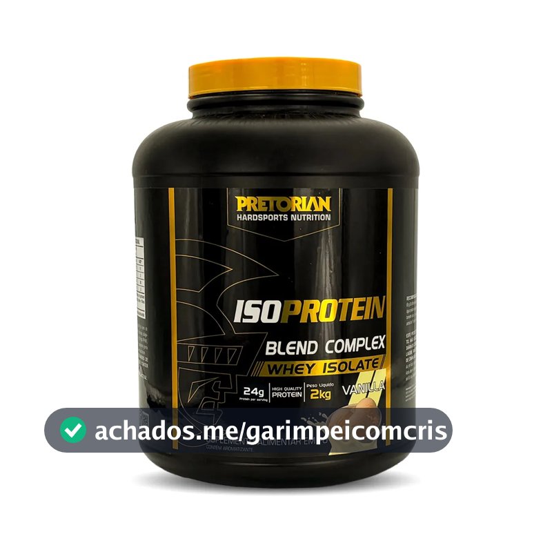 Whey Protein Isolado Iso Protein Blend Complex 2kg Pretorian Sabor Baunilha