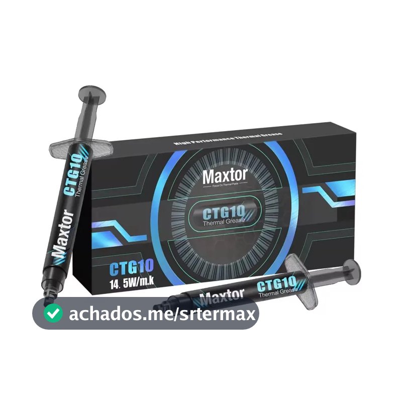 Pasta Térmica Ctg10 14.5w/m.k 2gr Maxtor Alta Performance Cor Preto
