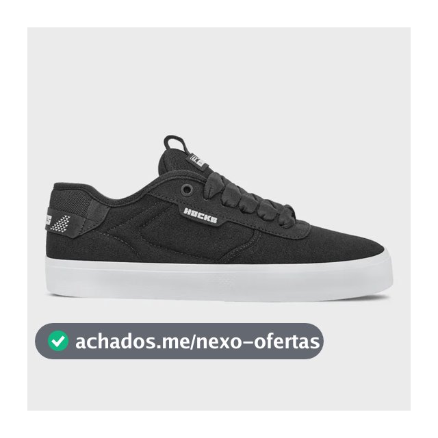 Tênis Hocks Flat Core Classic Black Unissex | Preto + Nf
