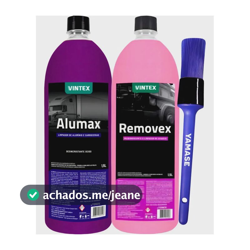 Kit Limpeza Automotiva Vonixx Removex Alumax Chassi Rodas 1.5L