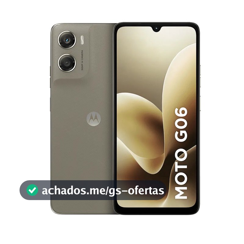 Smartphone Motorola Moto G06 - 256gb 4gb Ram + 8gb Ram Boost, e Camera 50mp Com Ai Bateria De 5200 Mah Tela 6.9 - Bege