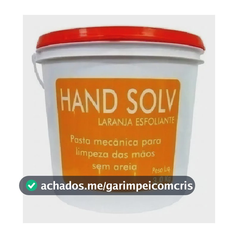 Pasta Desengraxante Hand Solv 3 kg–pasta para lavar Mãos