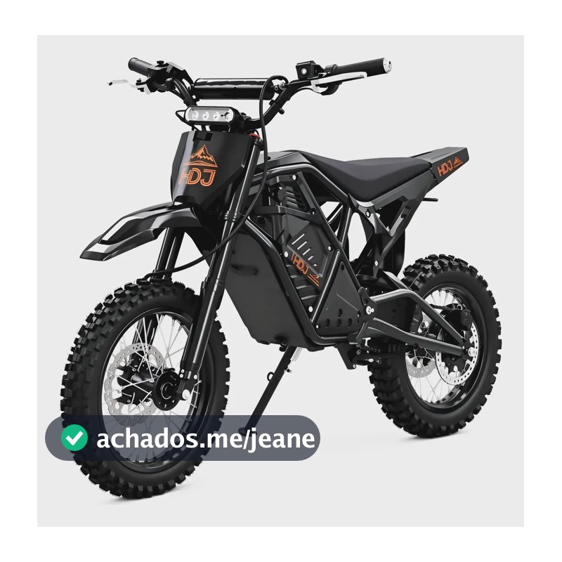 Bicicleta Eletrica Off-road 1000w 50km Hdj 48v 20ah Hdj V8 Preto Xl