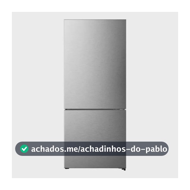 Geladeira Hisense Inverse Inox 417L Inverter Frost Free RB422P3ESA1 110V