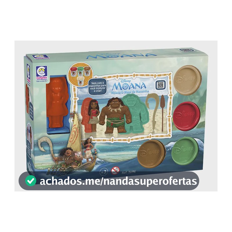 Brinquedo Moana E Maui Massinha Disney