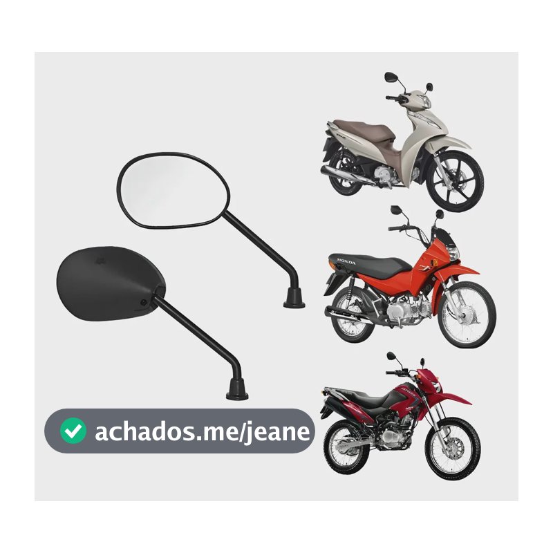 Par Espelho Retrovisor Honda Biz 125 2009 2010 2011 2012