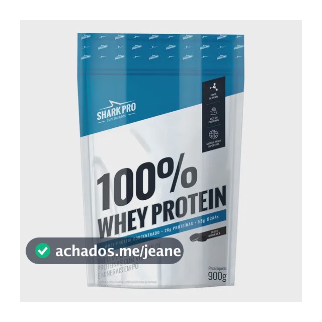 100% Whey Protein - 900g Refil Cookies - Shark Pro