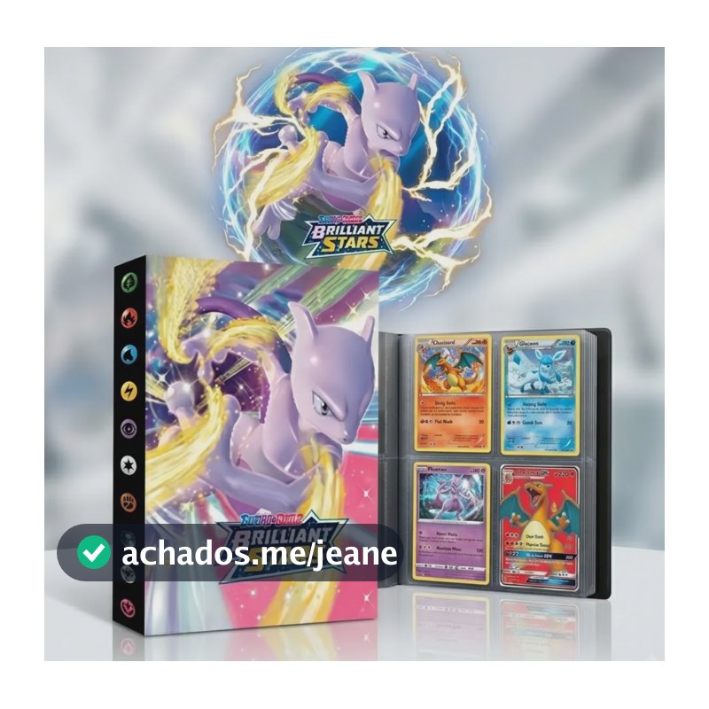 Porta Cartas Pokémon Tcg 240 Slots - Mewtwo -pronta Entrega