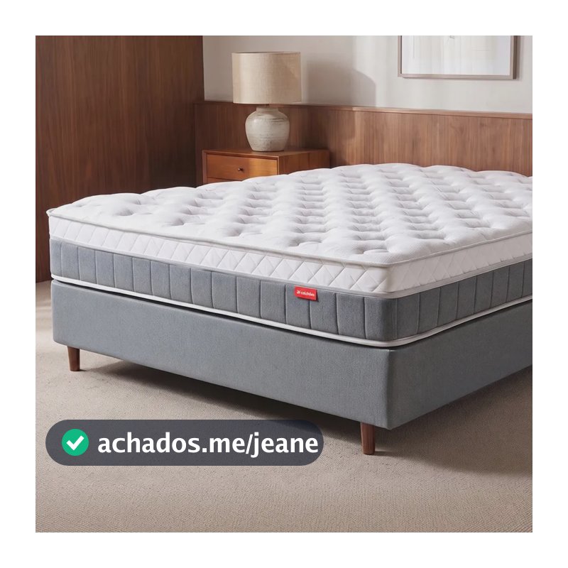 Cama Box Queen Colchão Molas D33 Power Sleep BF Colchões