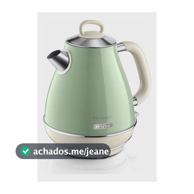 Chaleira Elétrica Ariete Vintage Verde 1,7l Base 360 Graus 220v