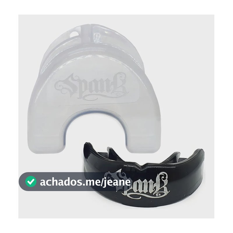 Spank Protetor Bucal Profissional Preto Moldável Com Estojo Treino Boxe Muaythai Jiu-jitsu MMA Kickboxing Futebol Basquete Bruxismo Esporte De Contato