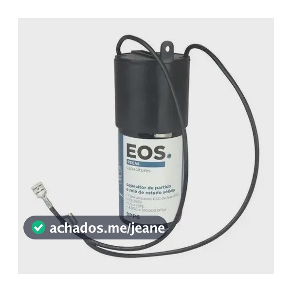 Capacitor Partida Compressor Ar Condicionado Relé 1/2 A 5 Hp