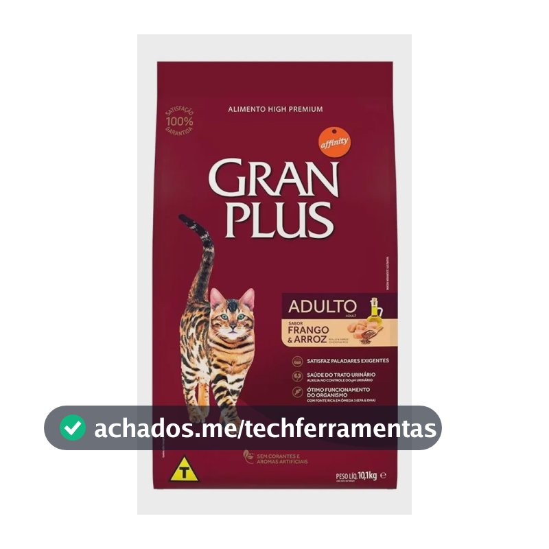 Ração Gatos Adultos Frango E Arroz 10,1kg Granplus