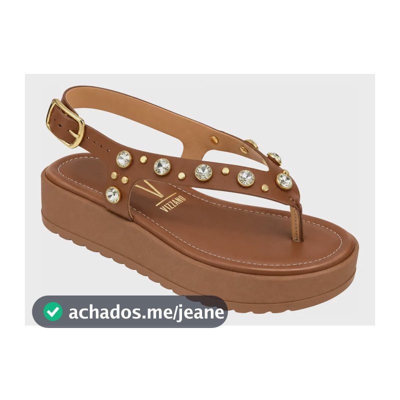 Sandália Papete Tratorada Feminina Vizzano 6492.336 Chocolate 36 Br