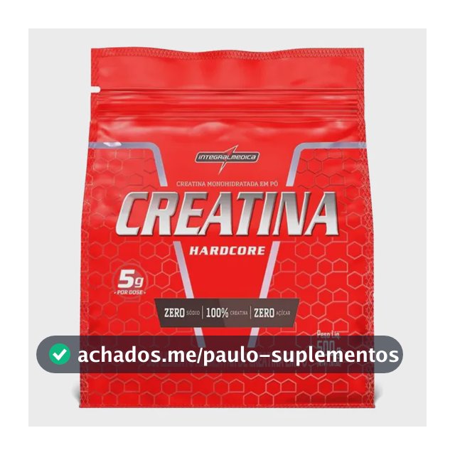 Creatina Integralmédica em pó Sem sabor x 500g