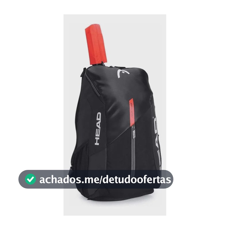 Raqueteira Mochila Tenista Head Tour Team Preto E Laranja