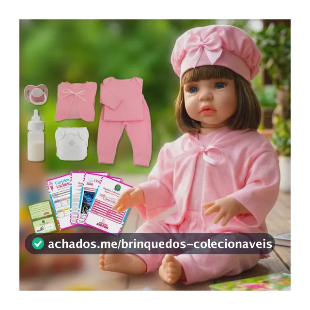 Boneca Bebê Reborn Silicone Realista Original Pode Dar Banho