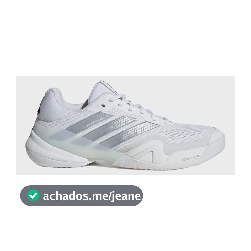 Tênis adidas Barricade 14 Clay Branco E Cinza Masculino Branco-cinza Liso 43 Br