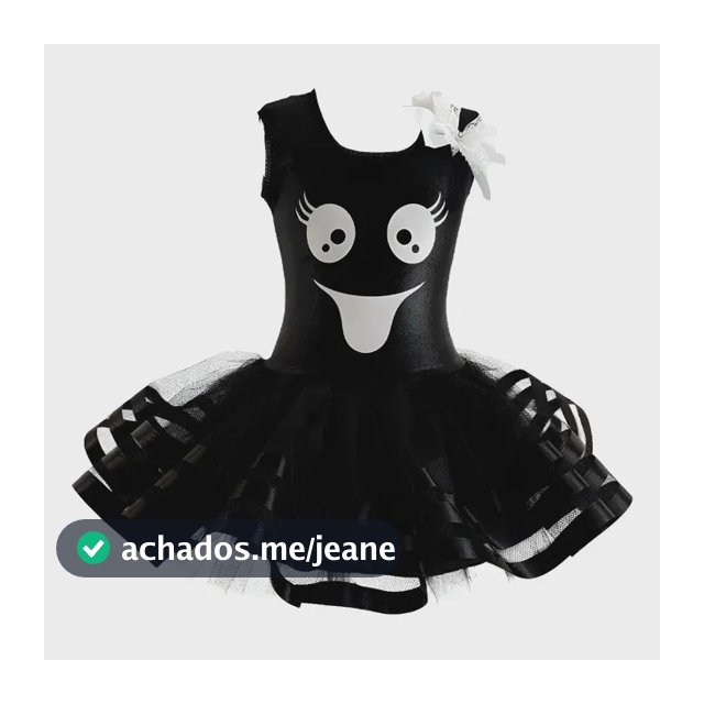Fantasia Fantasminha Preto Infantil Vestido Luxo Halloween