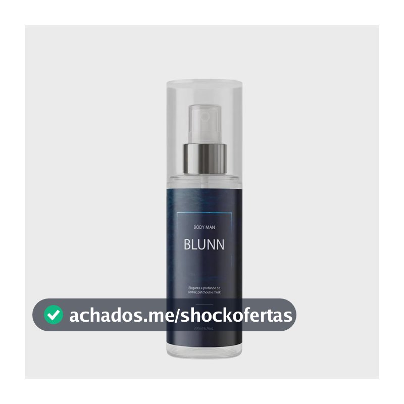 Body Splash Masculino Blunn 200ml By Primacial - Perfume Floral Cítrico
