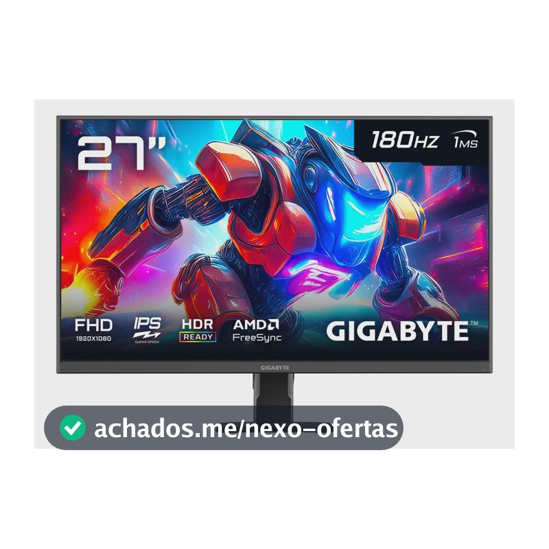 Gigabyte GS27FA Monitor Gaming 27cFHD 180Hz IPS de Super Velocidade
