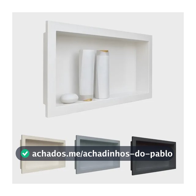 Nicho Para Banheiro E Cozinha Parede Embutir 30x60cm Cores