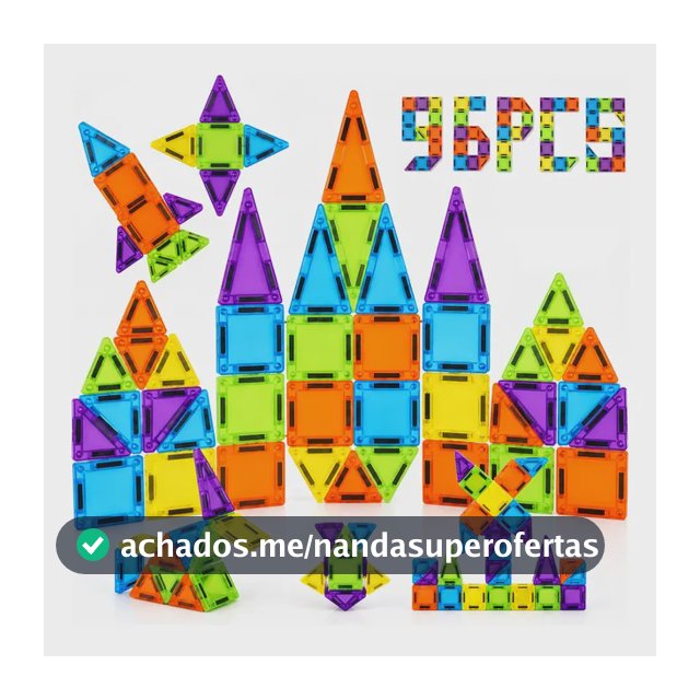 Blocos Magnéticos 96 Ou 130 Pçs Brinquedo Educativo Infantil 96