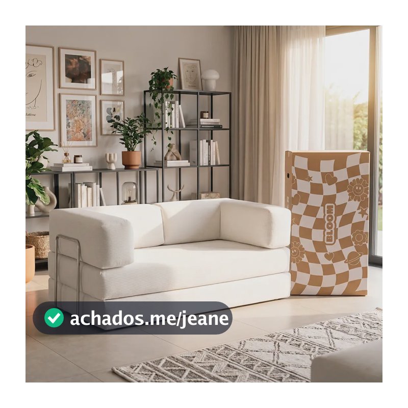 Sofá Cama Bloom Retrátil E Modular Sofá Na Caixa - Linho Em Boucle