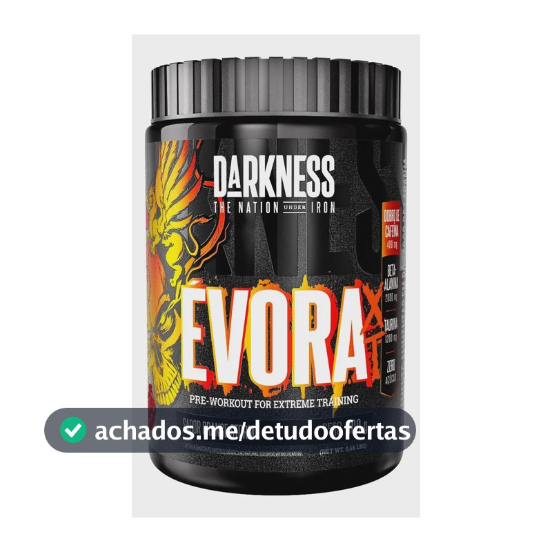 Suplemento em pó Darkness Pré Treino Évora sabor Laranja x 300g